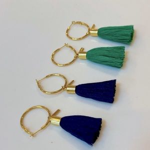 Two pairs of Mignonne Gavigan Lily Tassel Earrings
